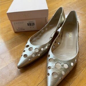 Joan & David Metallic Gold Heels